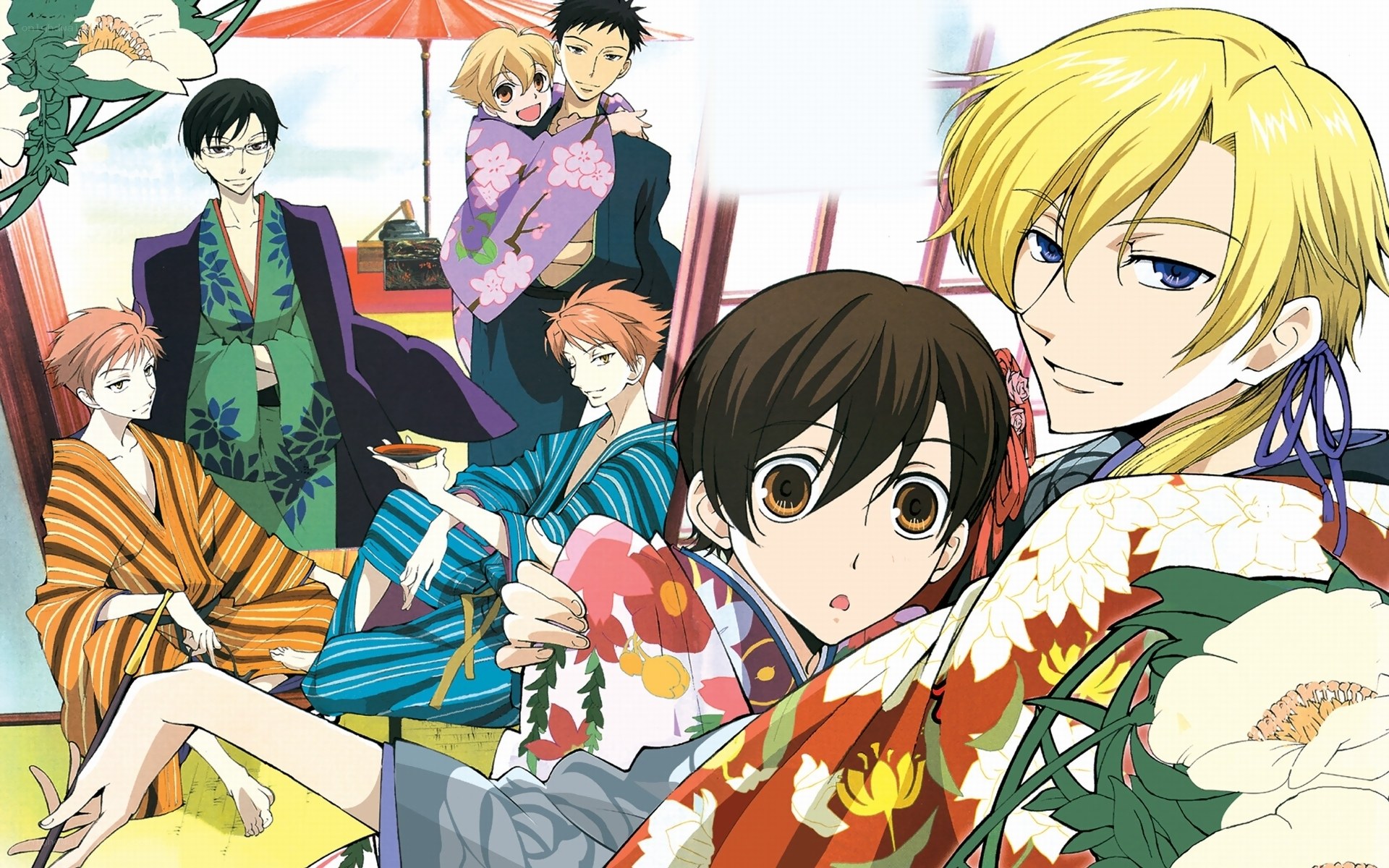 anime characters in yukata