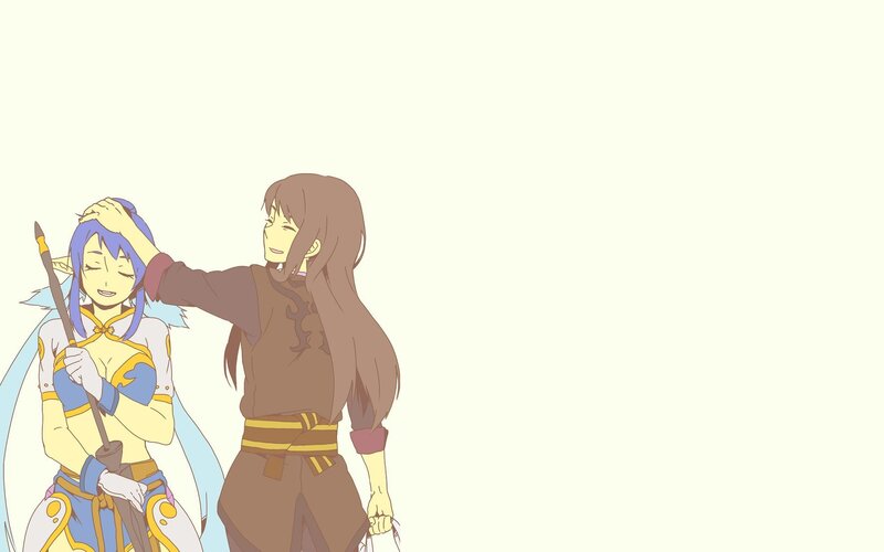 anime characters interacting