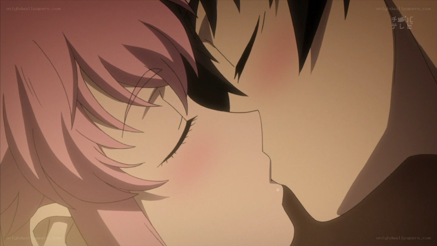anime characters kissing