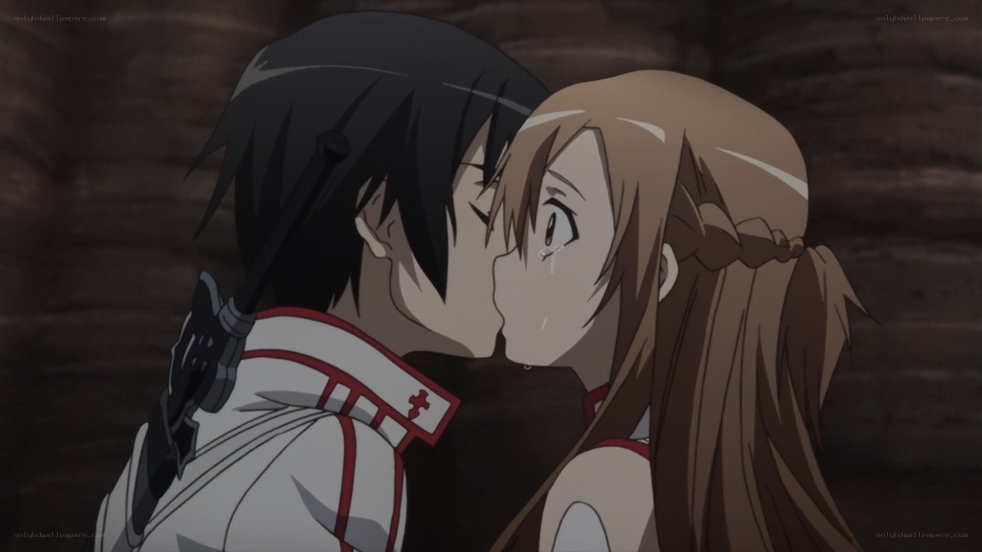 anime characters kissing