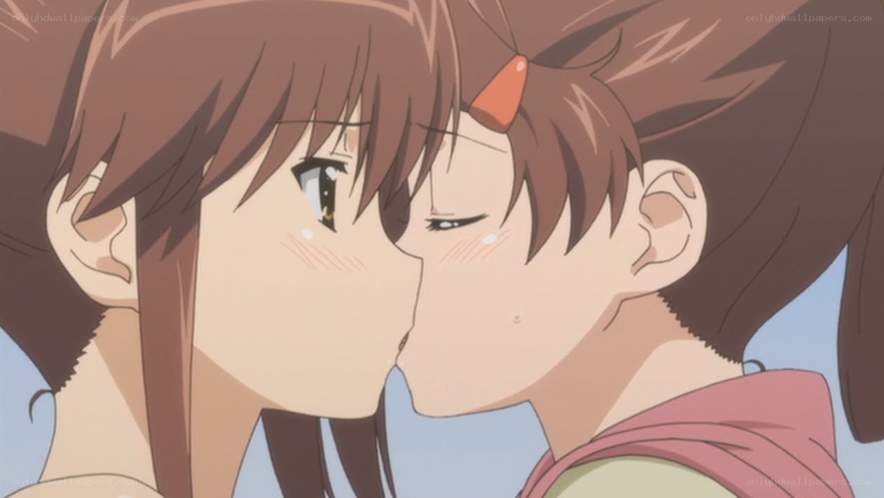 anime characters kissing