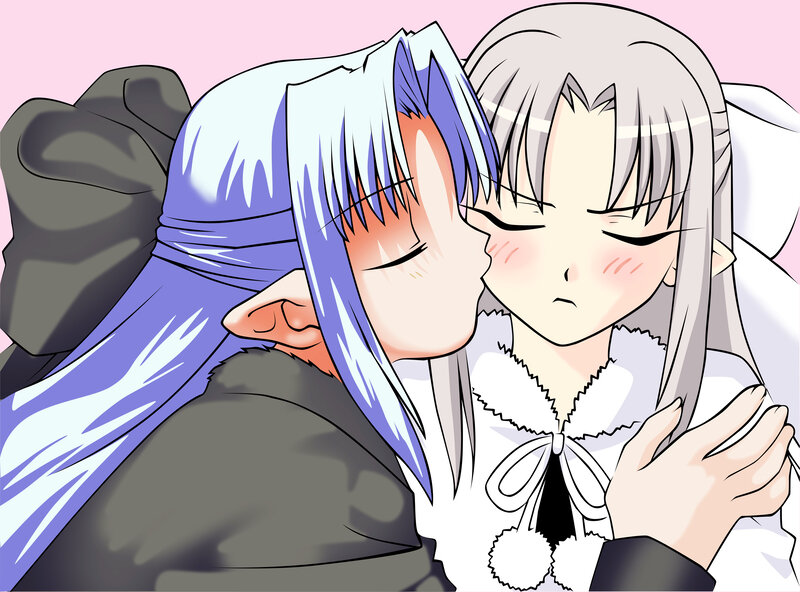 anime characters kissing