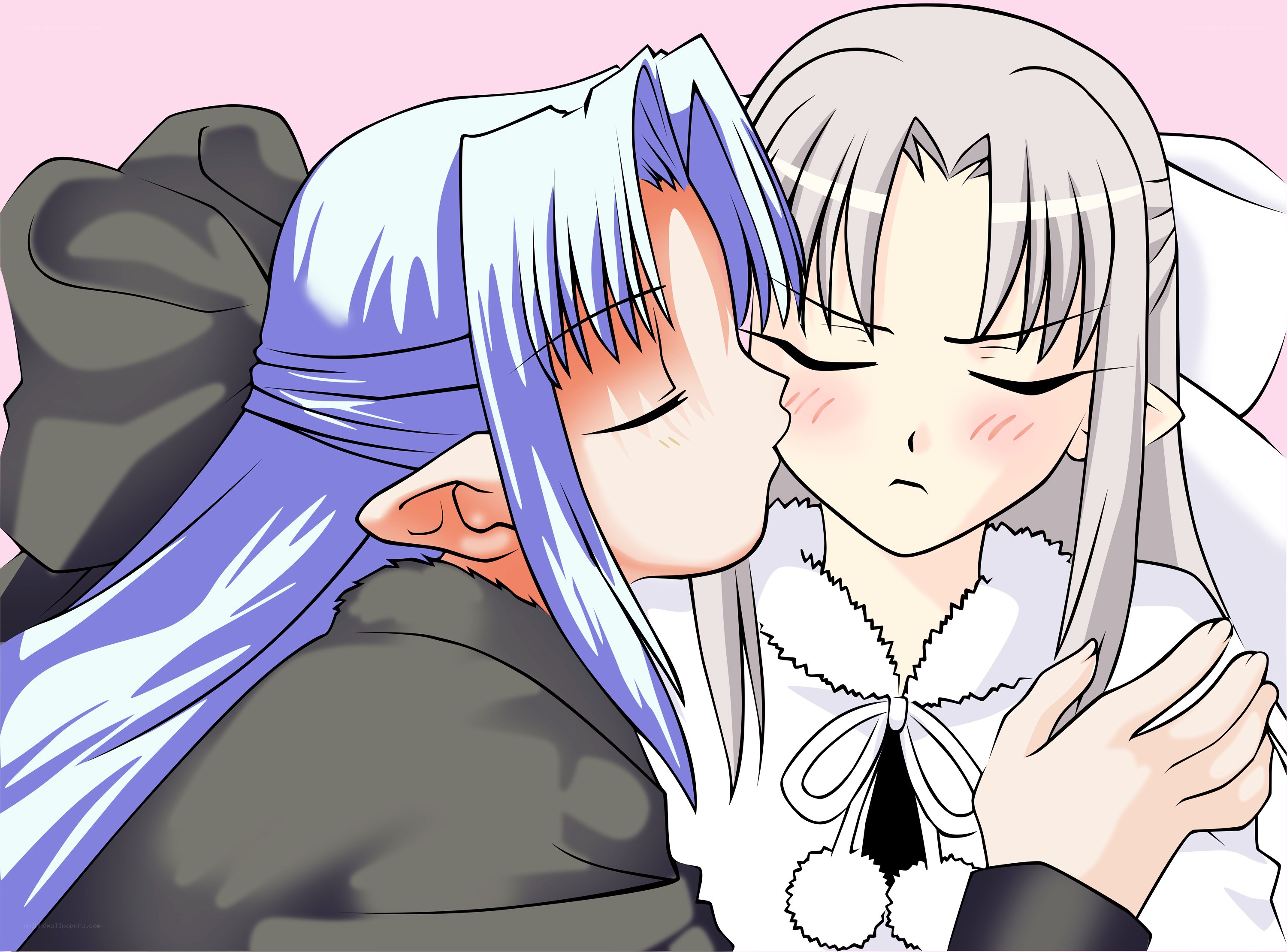 anime characters kissing