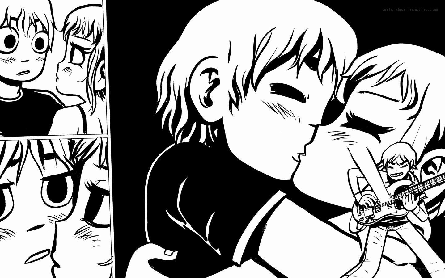 anime characters kissing