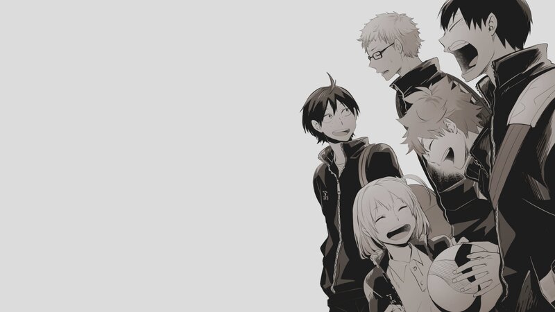 Anime Characters Laughing — Black