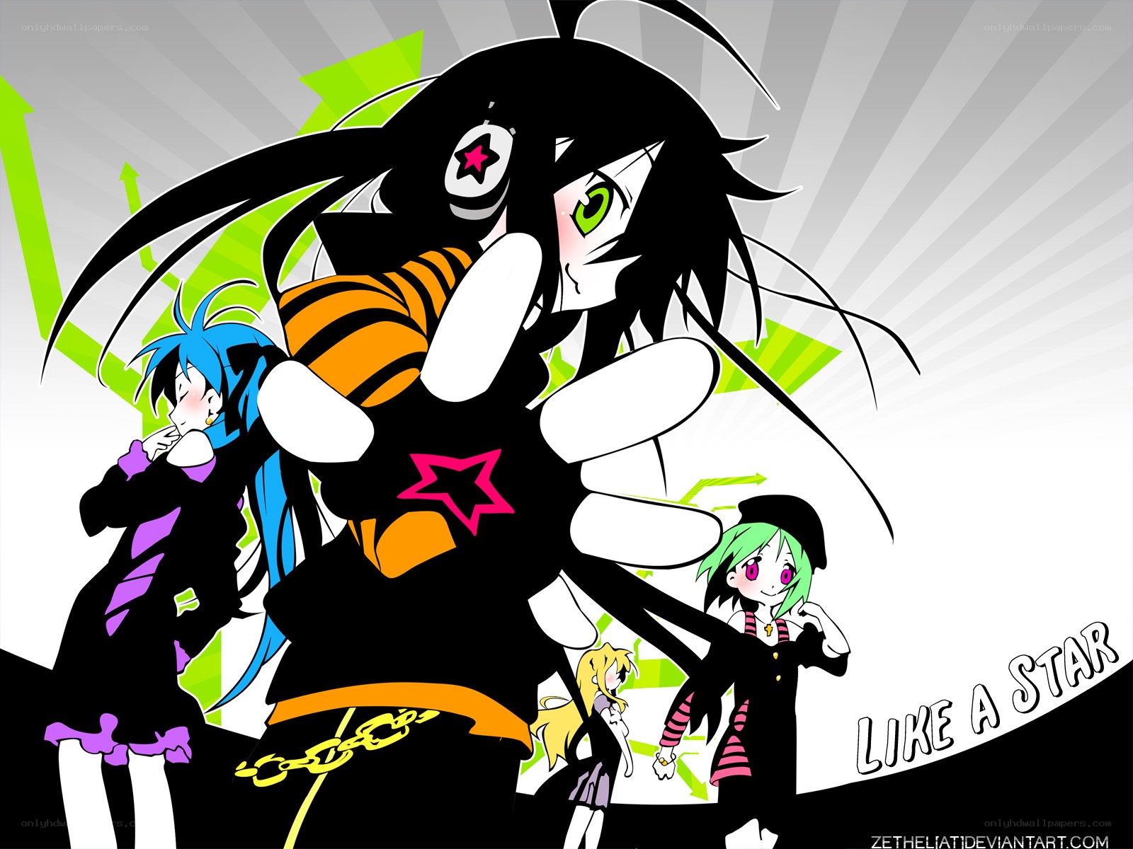 anime characters like a star