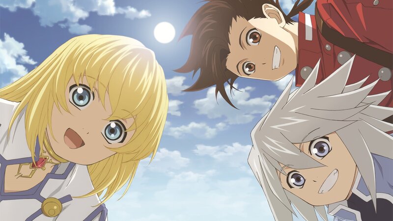 anime characters looking up