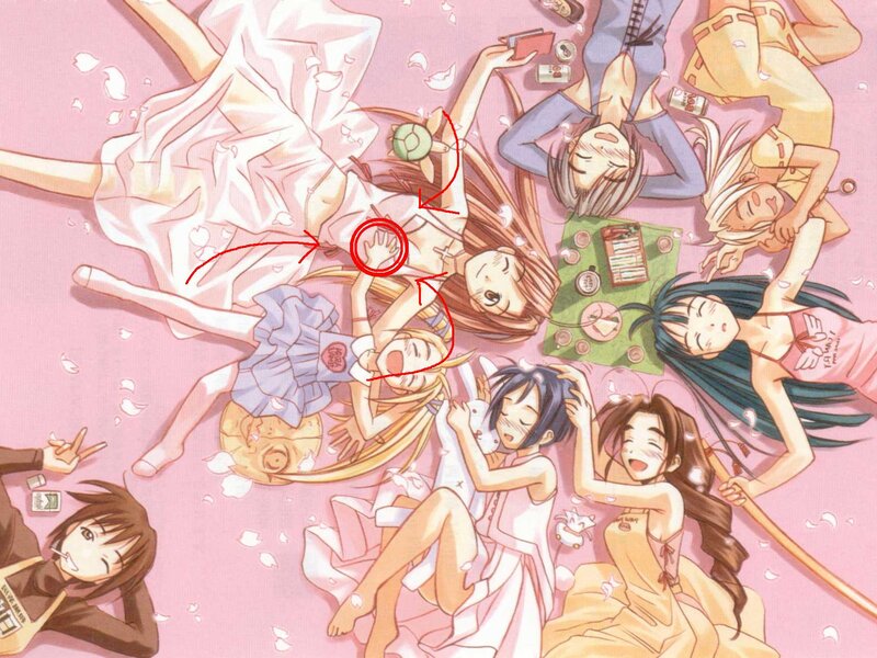 Anime Characters Lying Down — Pink