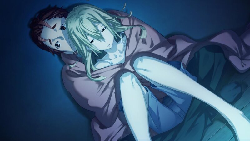 anime characters lying together