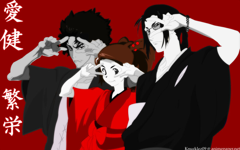 anime characters making hand signs