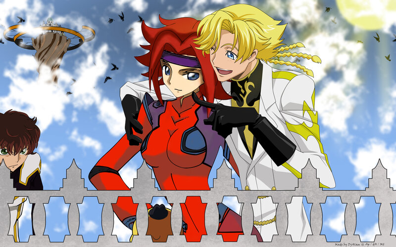 anime characters on a balcony