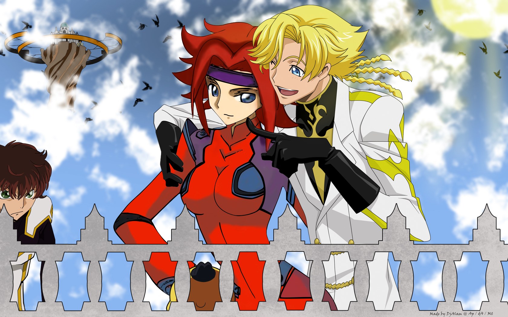 anime characters on a balcony
