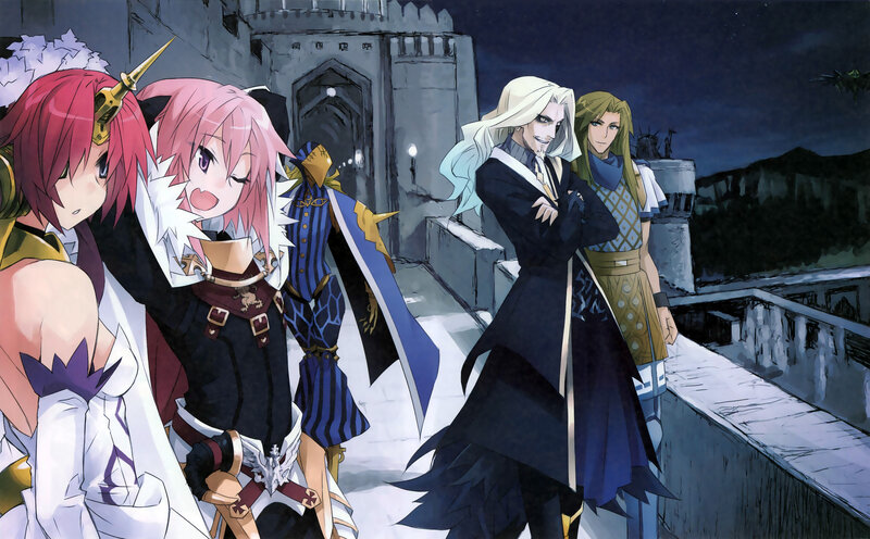 Anime Characters on a Balcony — Black