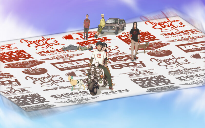 Anime Characters on a Blanket