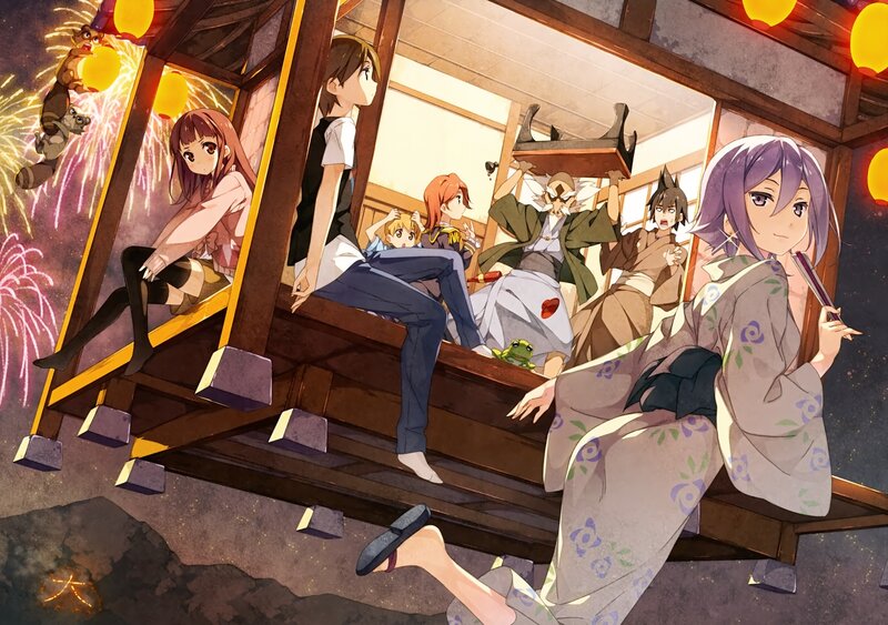 Anime Characters on a Boat — Purple
