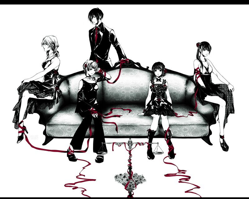 anime characters on a couch
