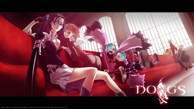 Anime Characters on a Couch — Red, Dramatic