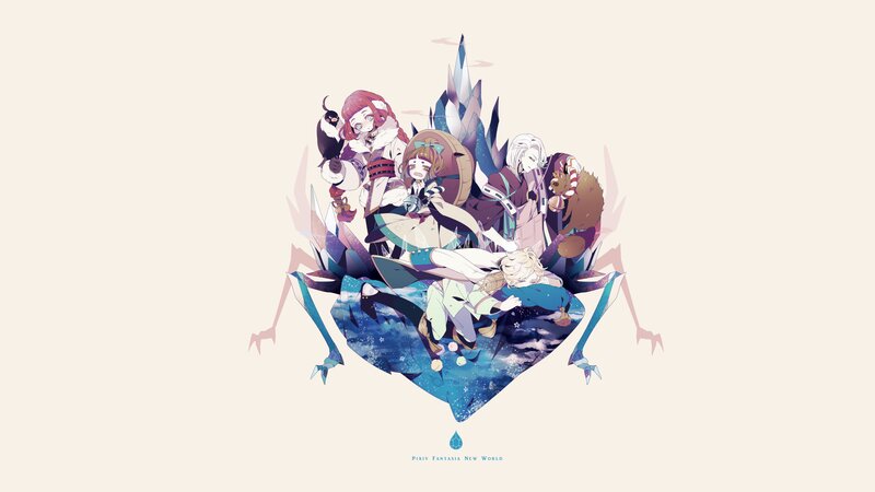 Anime Characters on a Creature — Blue