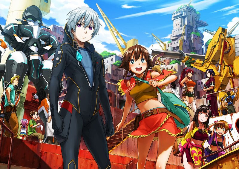 Anime Characters on a Dock — Blue, Adventurous
