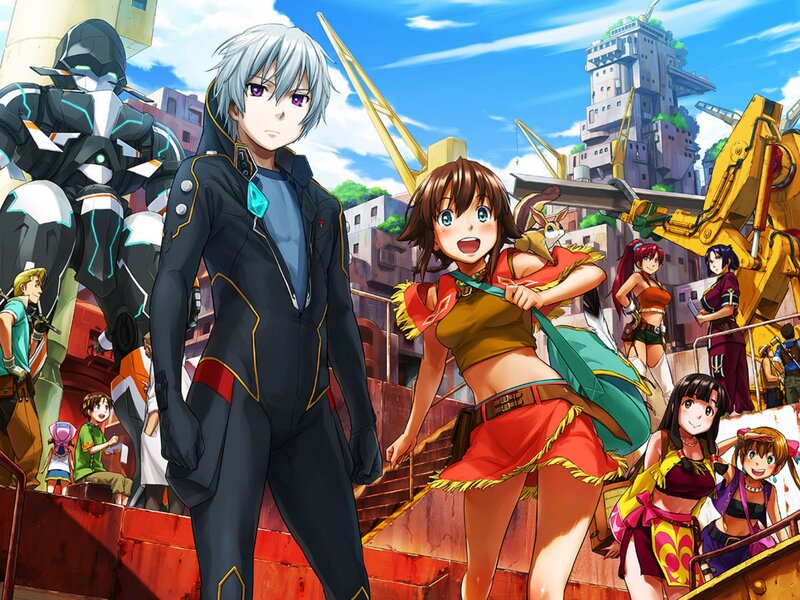 Anime Characters on a Dock — Blue