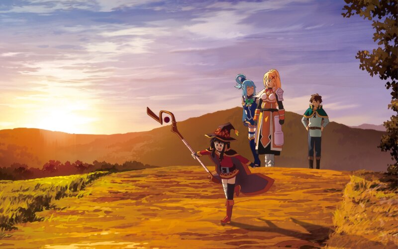 Anime Characters on a Hill — Orange
