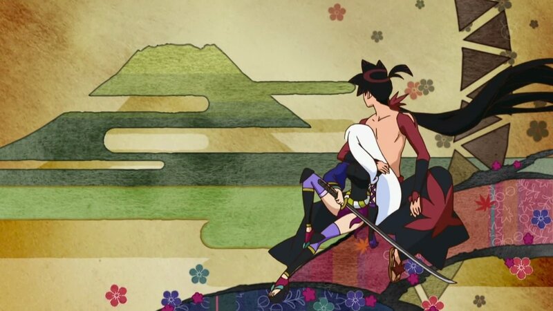 anime characters on a hill