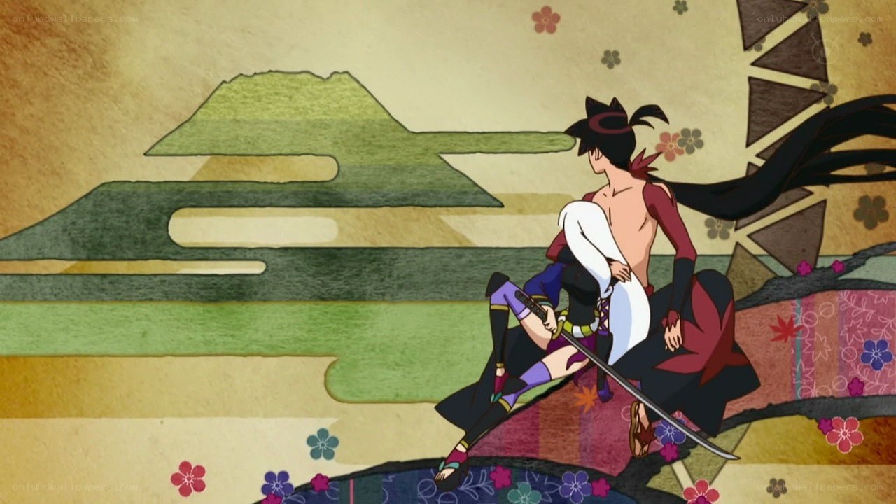 anime characters on a hill