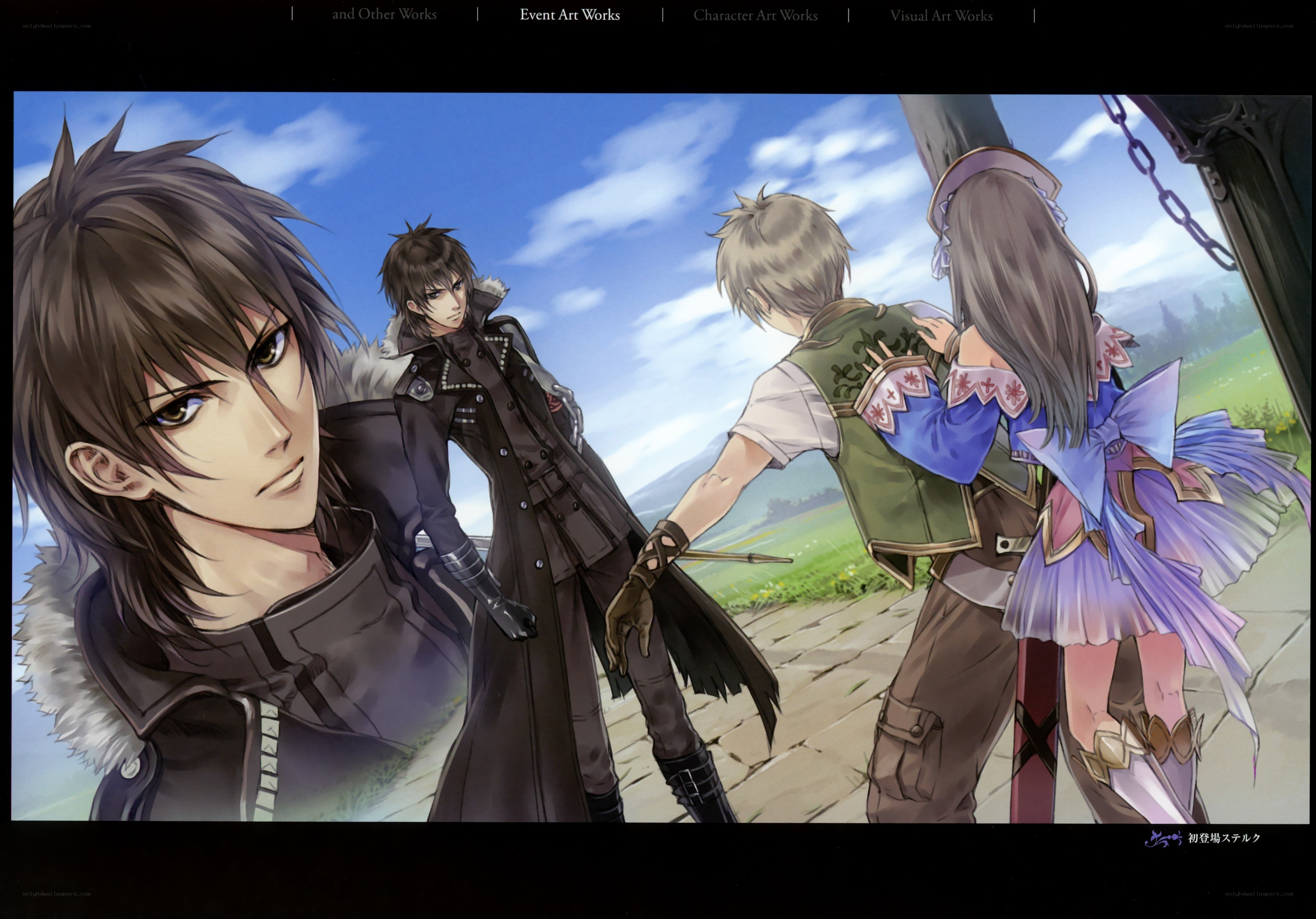 Anime characters on a journey