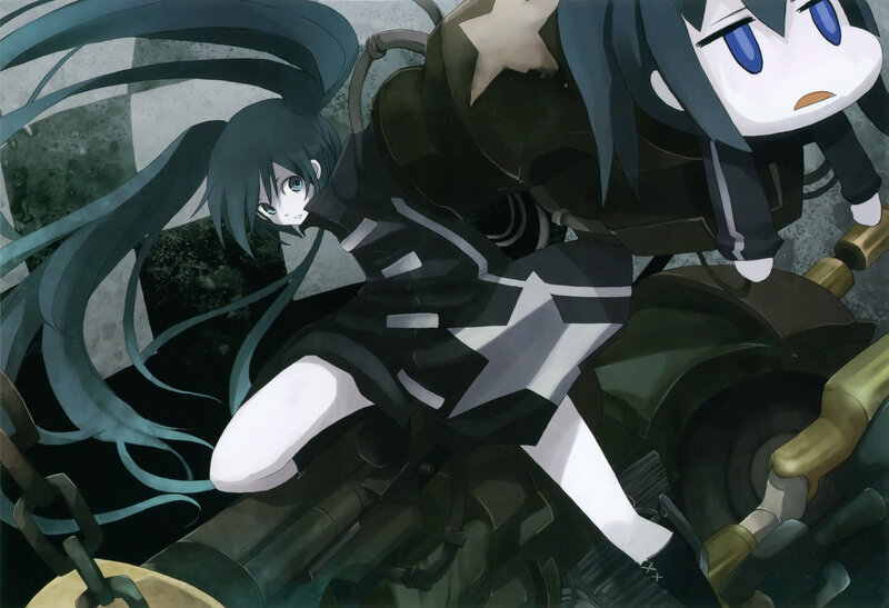 anime characters on a mech