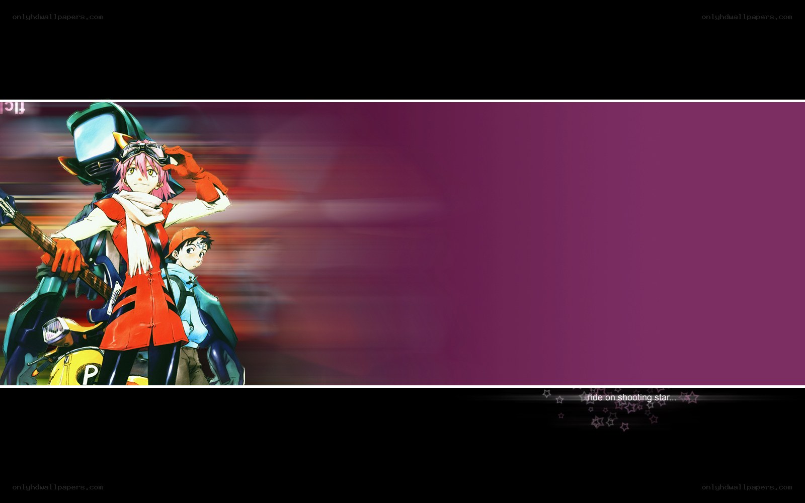 anime characters on a motorcycle