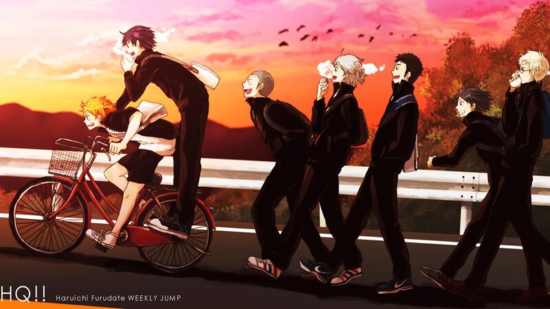 Anime Characters on a Road — Orange