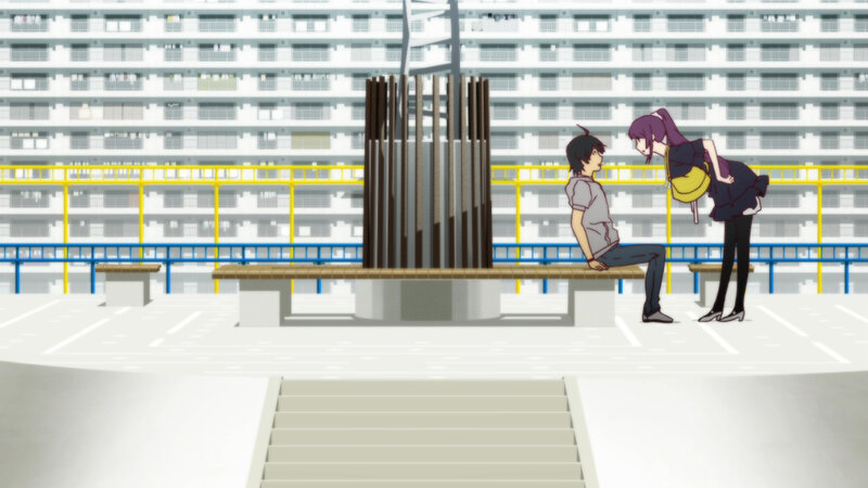 Anime characters on a rooftop