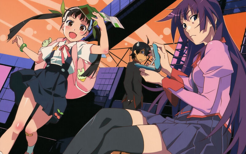 Anime characters on a rooftop