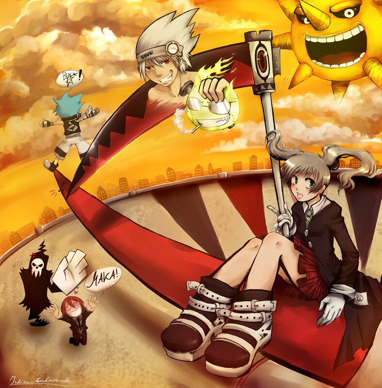 Anime Characters on a Scythe