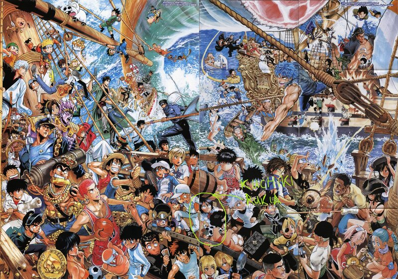 Anime Characters on a Ship — Blue, Chaotic