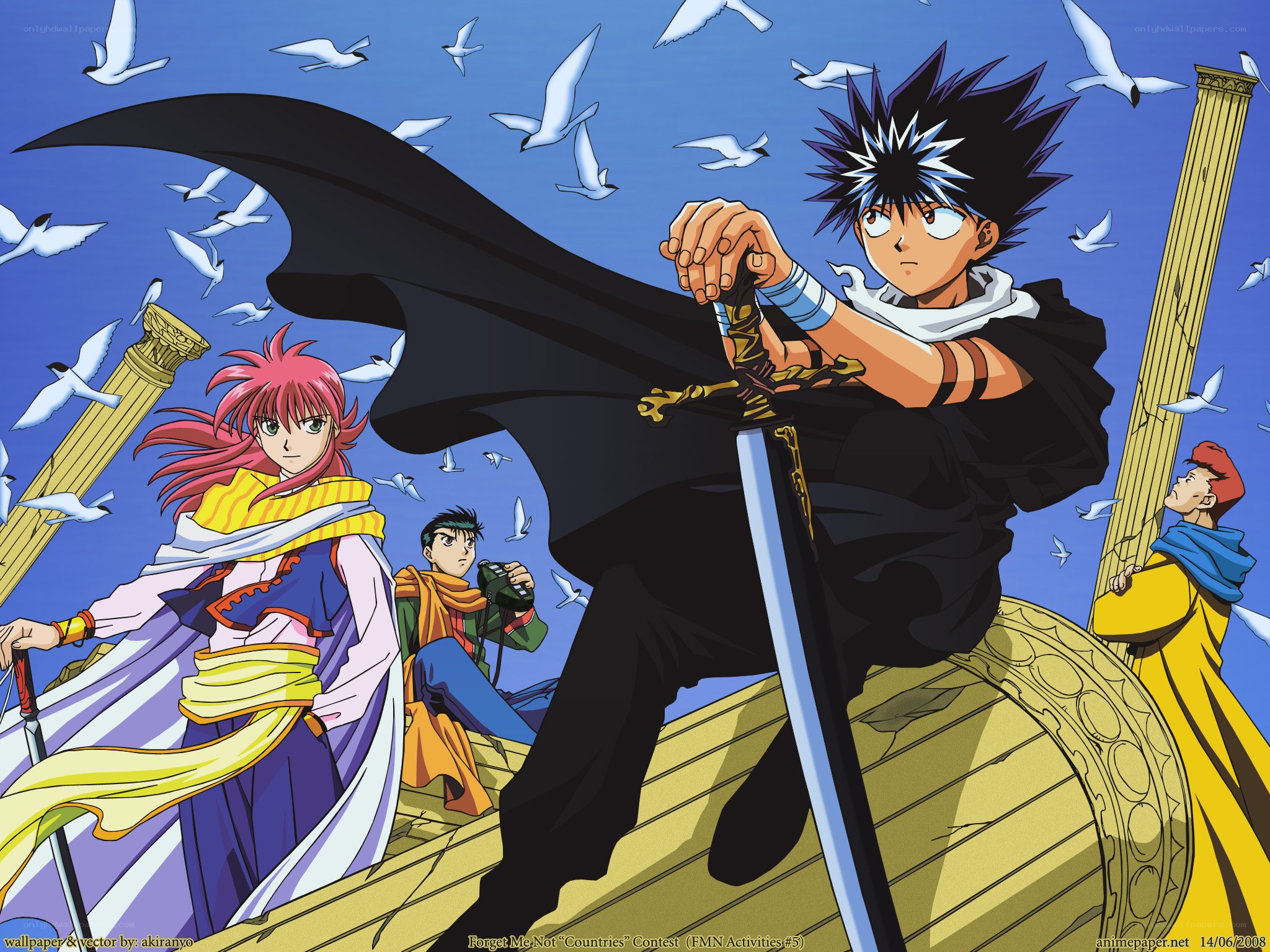 anime characters on a ship