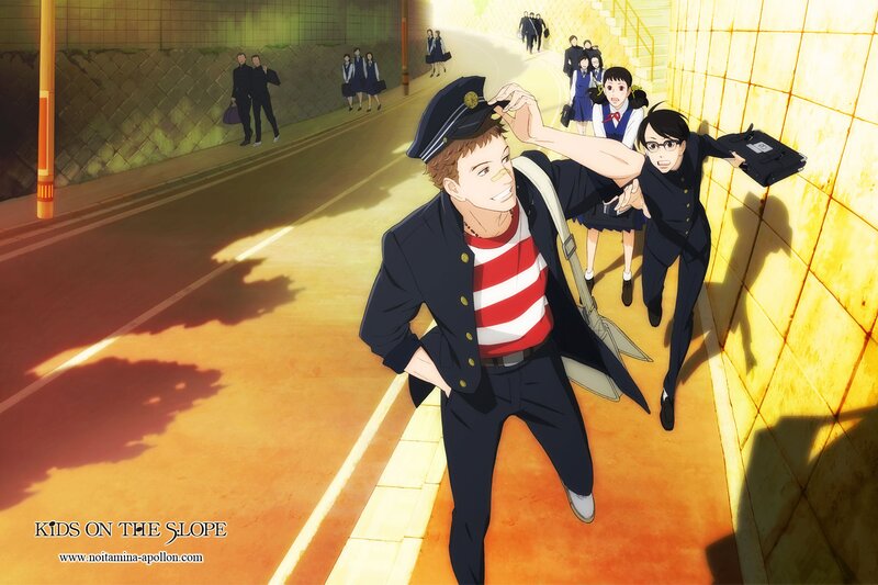Anime Characters on a Slope