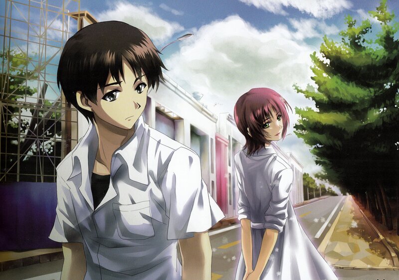 Anime characters on a street
