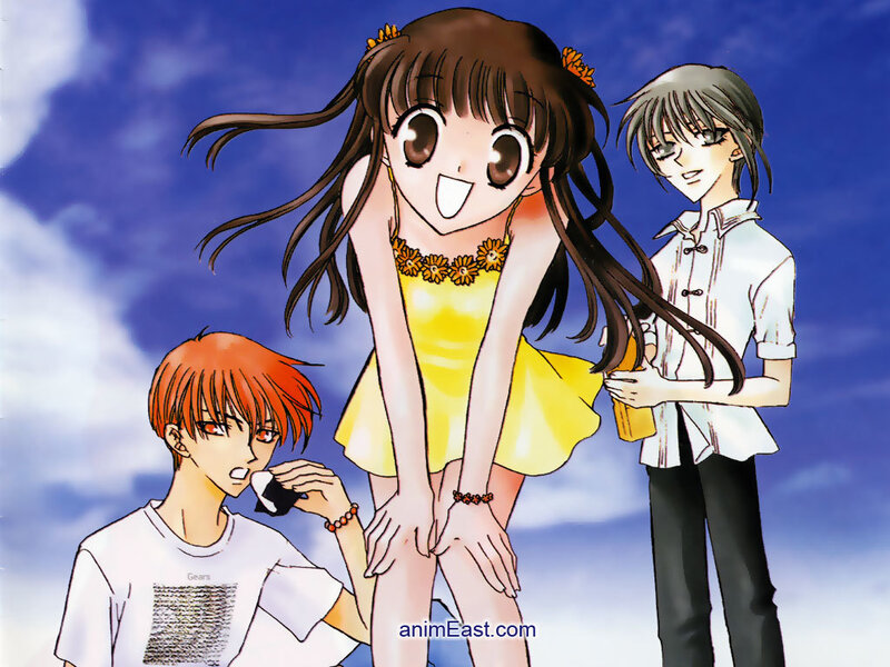 Anime characters on a sunny day