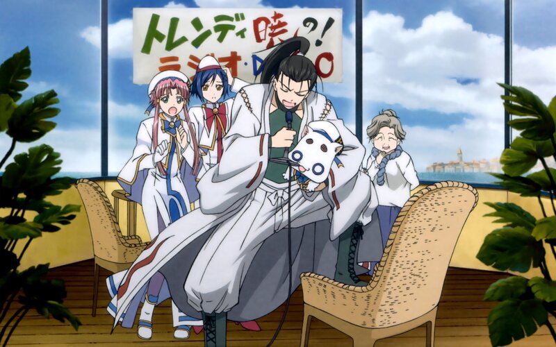 Anime characters on a talk show