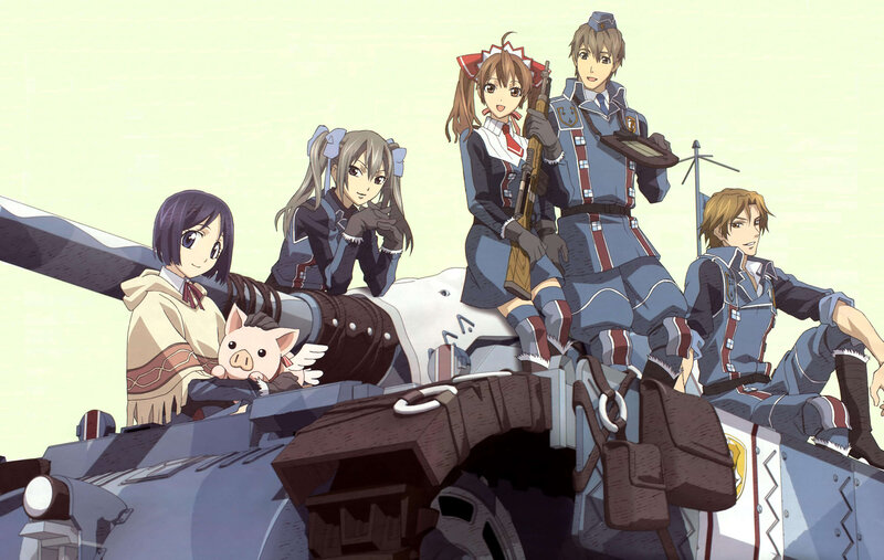 anime characters on a tank