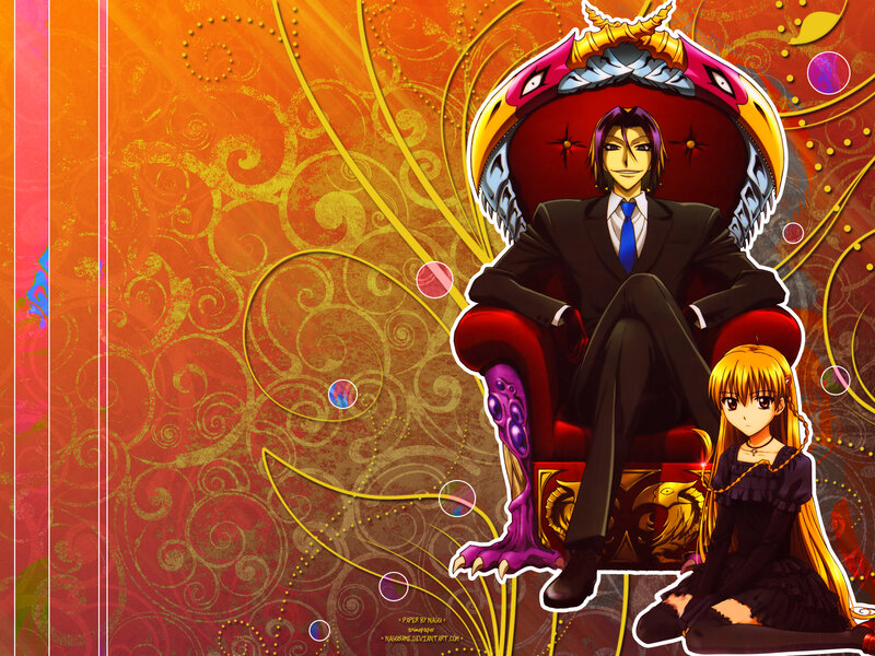 Anime characters on a throne