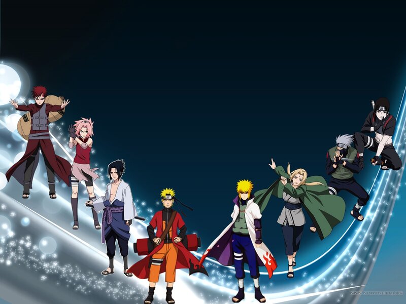 Anime Characters on a Wave