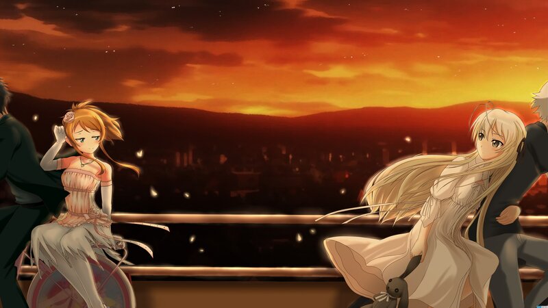 Anime Characters on Balcony — Orange