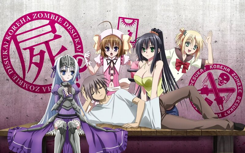 Anime Characters on Bench — Purple, Playful, Girls