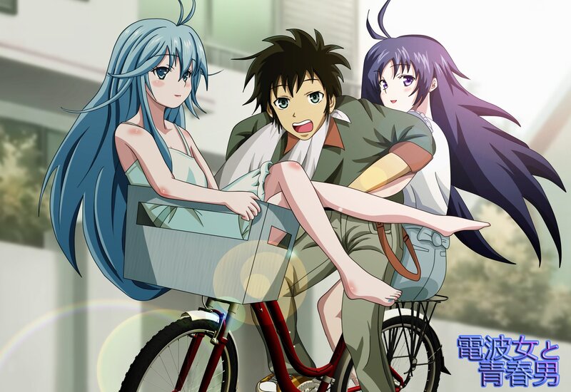 Anime Characters on Bicycle — Blue