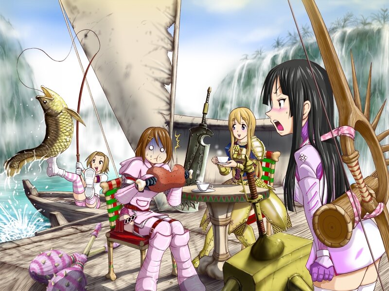 Anime Characters on Boat