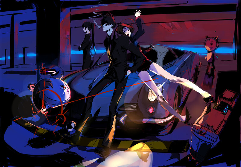 Anime Characters on Car