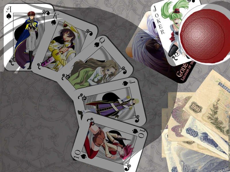 Anime Characters on Cards — Gray
