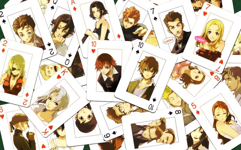 Anime Characters on Cards — White, Chaotic